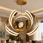 Gold Orbit Crystal LED Chandelier – أوربيت جولد كريستال